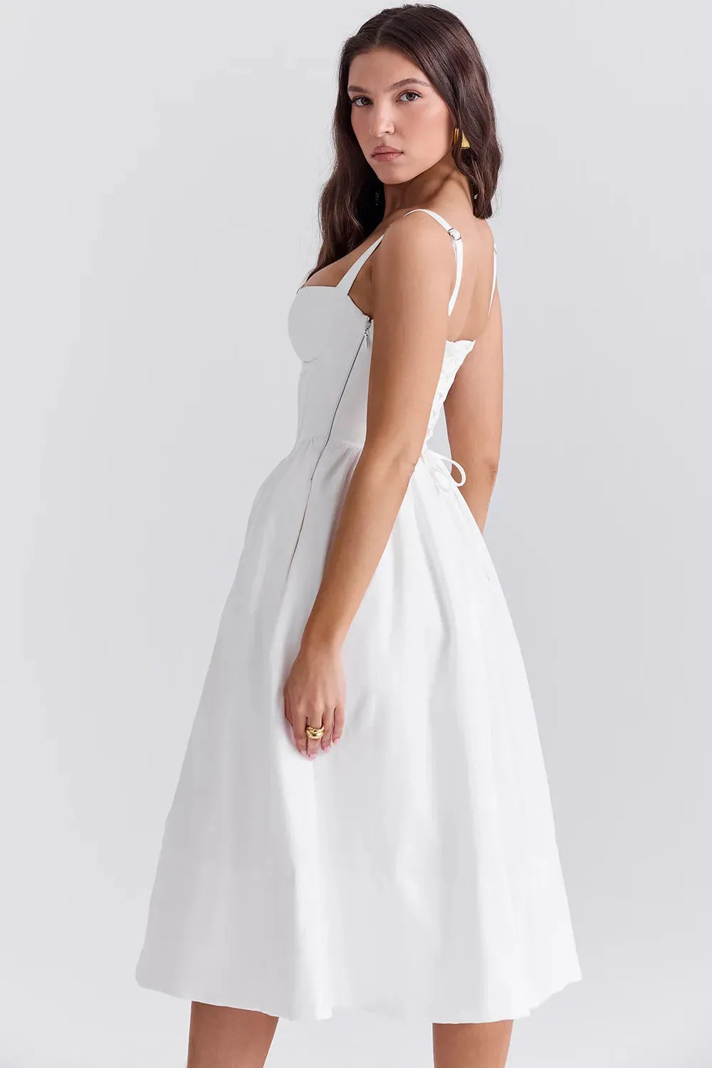 Vestido Midi Moldeador Blanco
