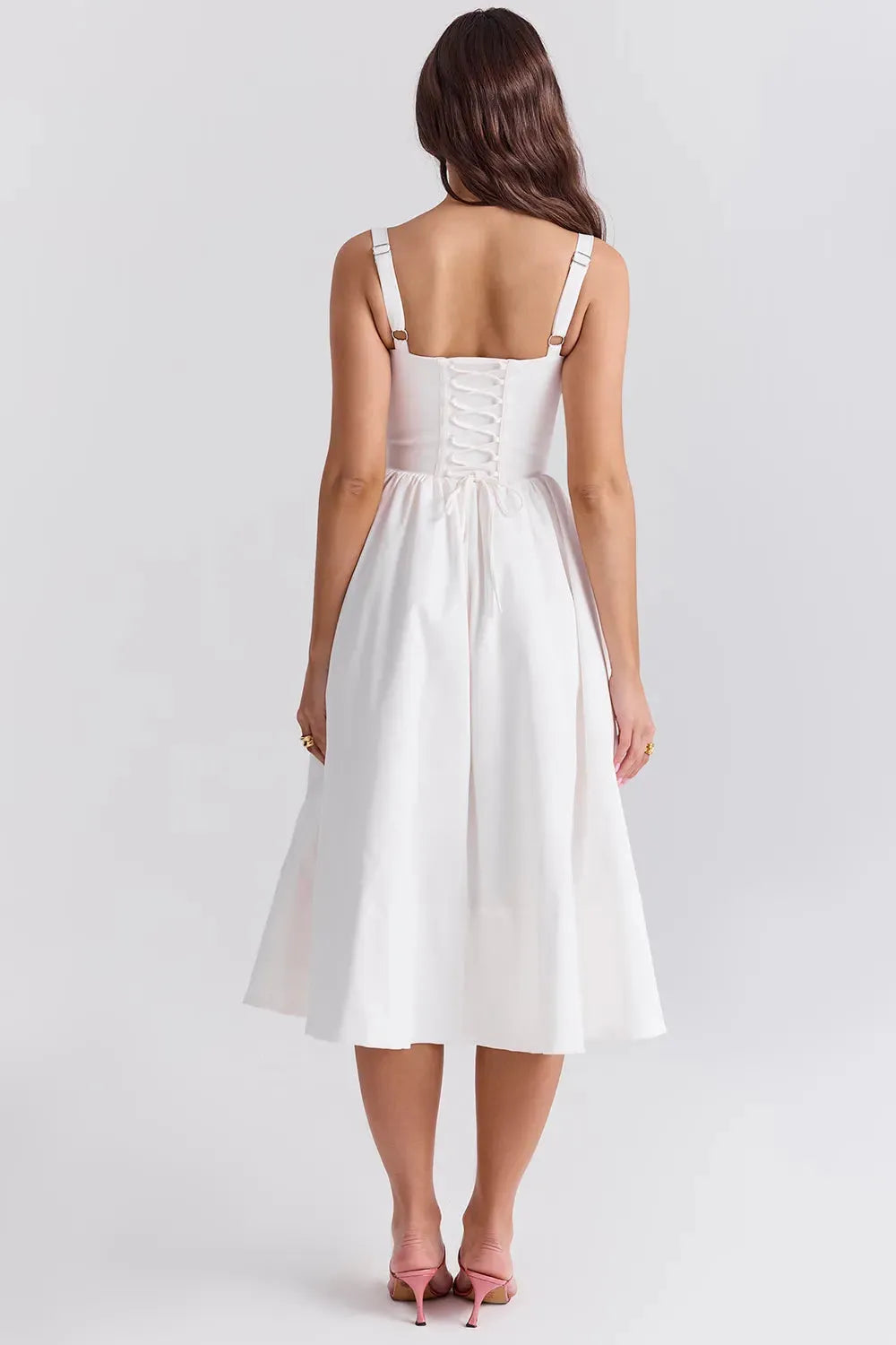 Vestido Midi Moldeador Blanco