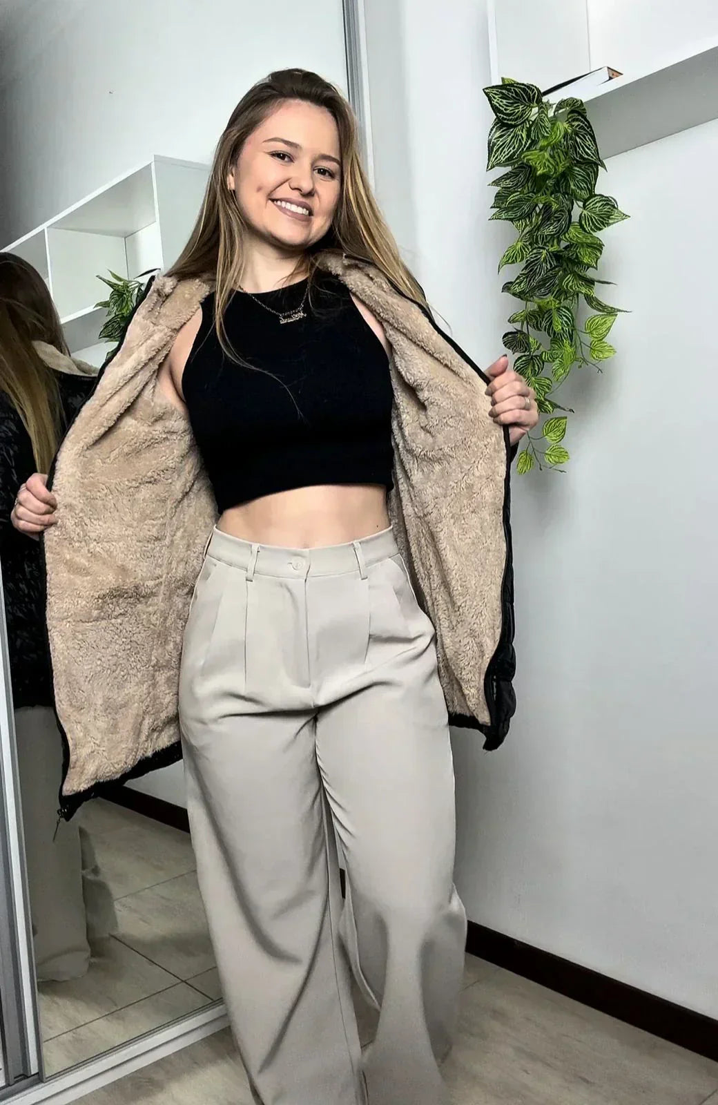 Chaqueta Femenina de Peluche